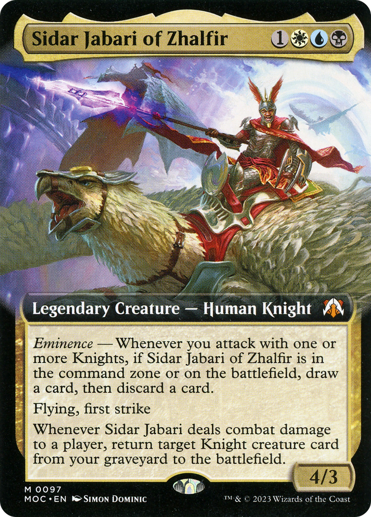 Sidar Jabari of Zhalfir (MOC-097) - March of the Machine Commander: (Extended Art)