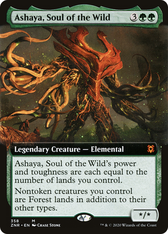 Ashaya, Soul of the Wild (ZNR-358) - Zendikar Rising: (Extended Art)