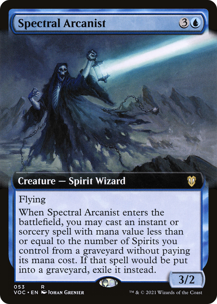 Spectral Arcanist (VOC-053) - Crimson Vow Commander: (Extended Art)