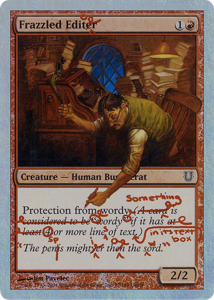 Frazzled Editor (UNH-077) - Unhinged Foil
