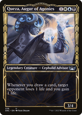 Queza, Augur of Agonies (SNC-326) - Streets of New Capenna: (Showcase) Foil
