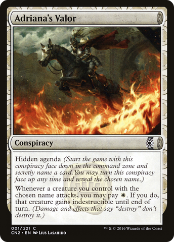 Adriana's Valor (CN2-001) - Conspiracy: Take the Crown: (draft)