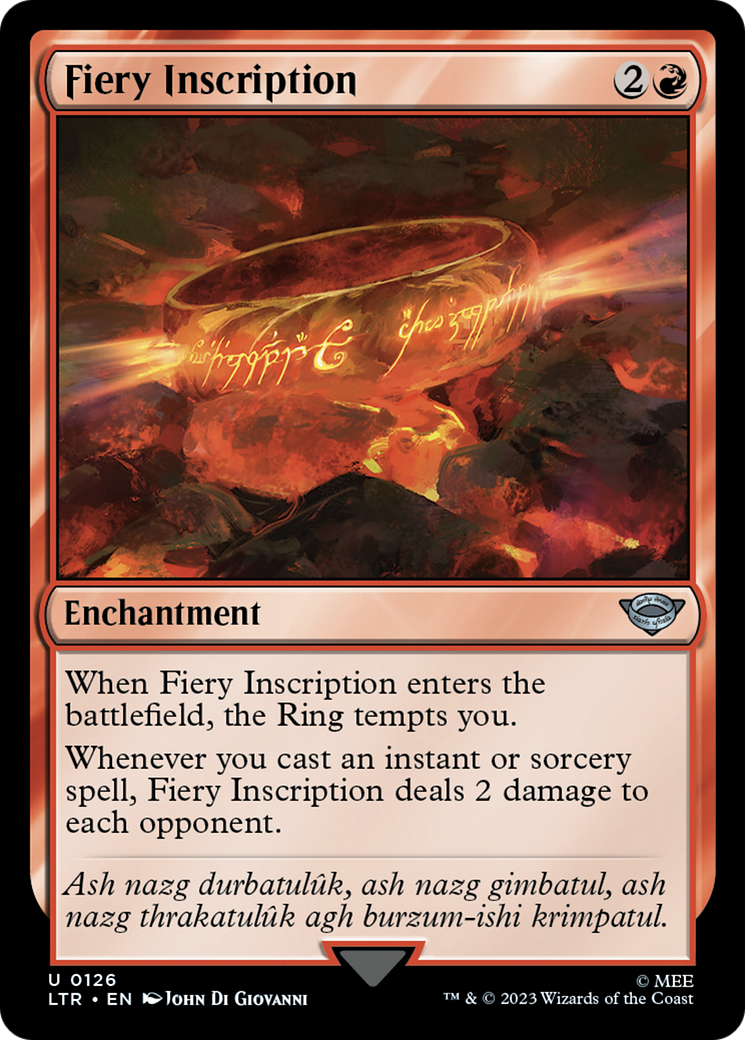Fiery Inscription (LTR-126) - The Lord of the Rings: Tales of Middle-earth Foil