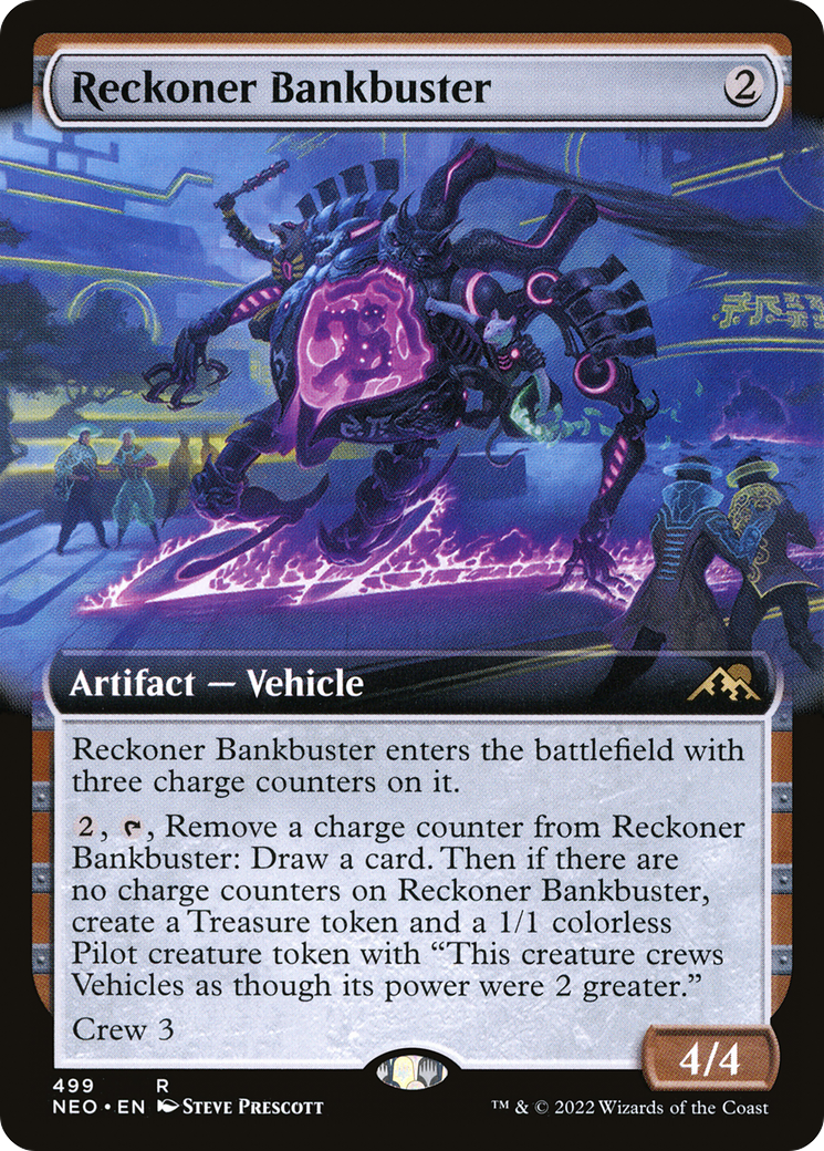 Reckoner Bankbuster (NEO-499) - Kamigawa: Neon Dynasty: (Extended Art)