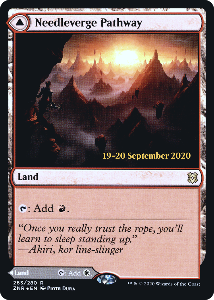 Needleverge Pathway // Pillarverge Pathway (PRE-263S) - Zendikar Rising Promos Foil