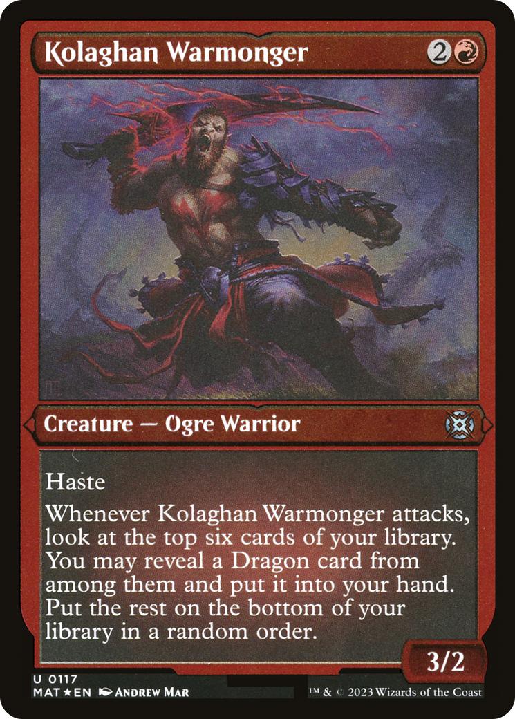 Kolaghan Warmonger (MAT-117) - March of the Machine: The Aftermath Etched Foil