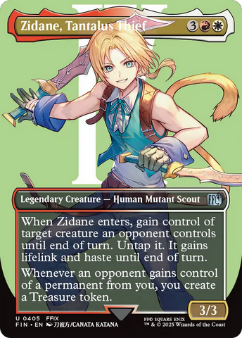 Zidane, Tantalus Thief (FIN-405) - FINAL FANTASY (Borderless) Foil
