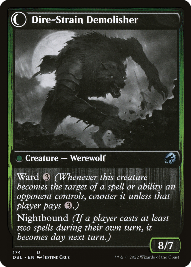 Burly Breaker // Dire-Strain Demolisher (DBL-174) - Innistrad: Double Feature: (Double Faced Transform)
