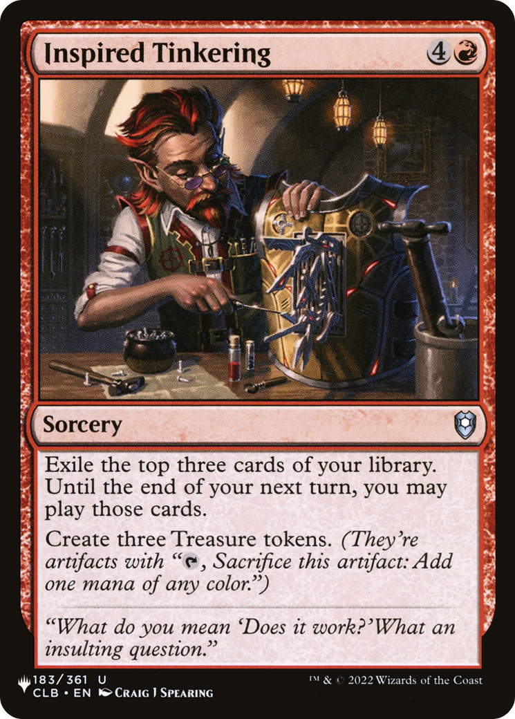 Inspired Tinkering (LIST-CLB-183) - The List