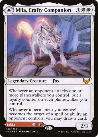 Mila, Crafty Companion // Lukka, Wayward Bonder (STX-153) - Strixhaven: School of Mages