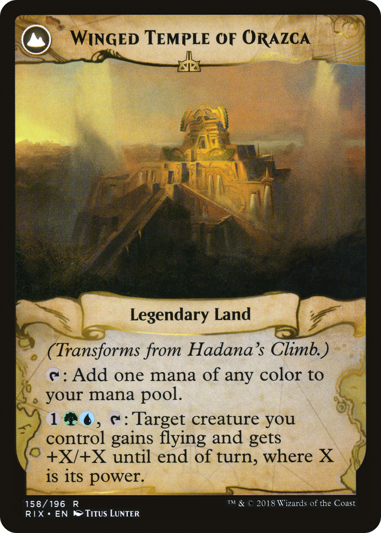 Hadana's Climb // Winged Temple of Orazca (RIX-158) - Rivals of Ixalan: (compasslanddfc)
