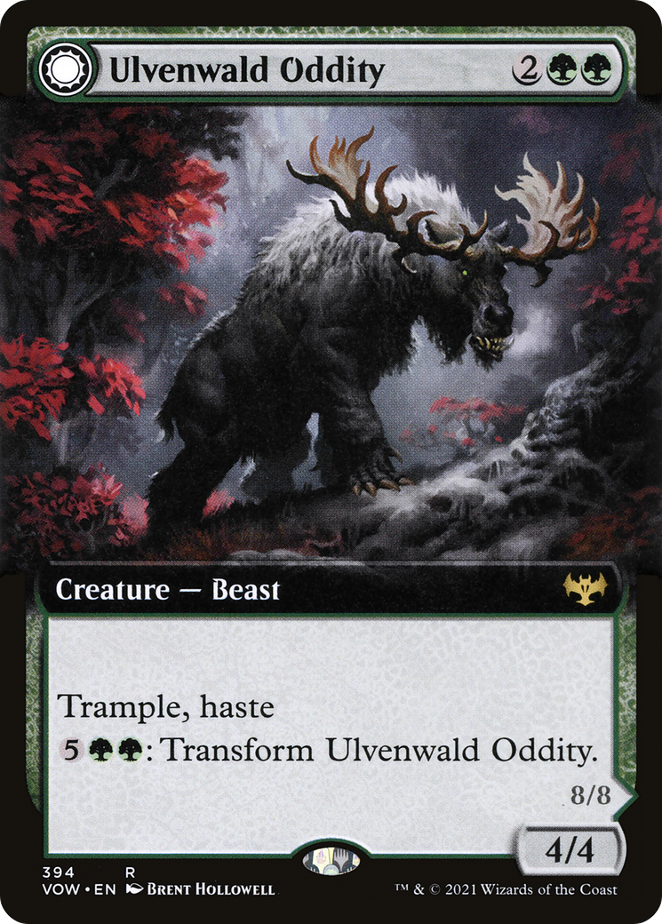 Ulvenwald Oddity // Ulvenwald Behemoth (VOW-394) - Innistrad: Crimson Vow: (Extended Art, Double Faced Transform)