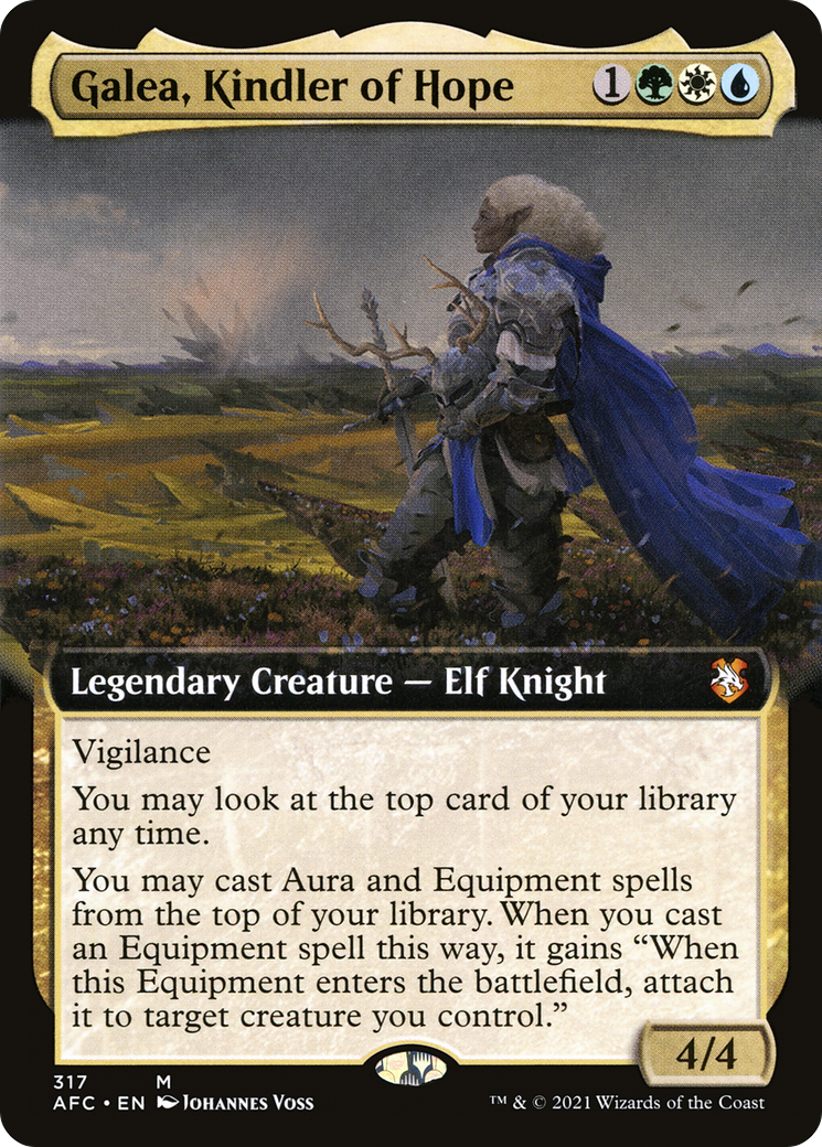 Galea, Kindler of Hope (AFC-317) - Forgotten Realms Commander: (Extended Art)