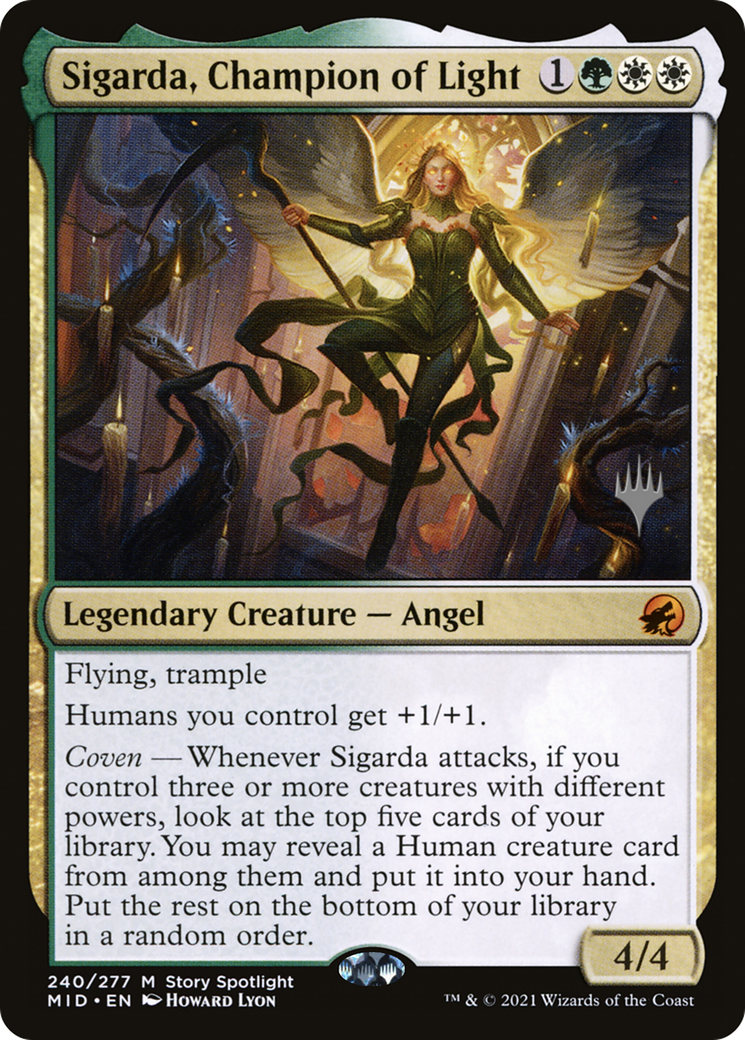 Sigarda, Champion of Light (PPMID-240) - Innistrad: Midnight Hunt Promos Foil