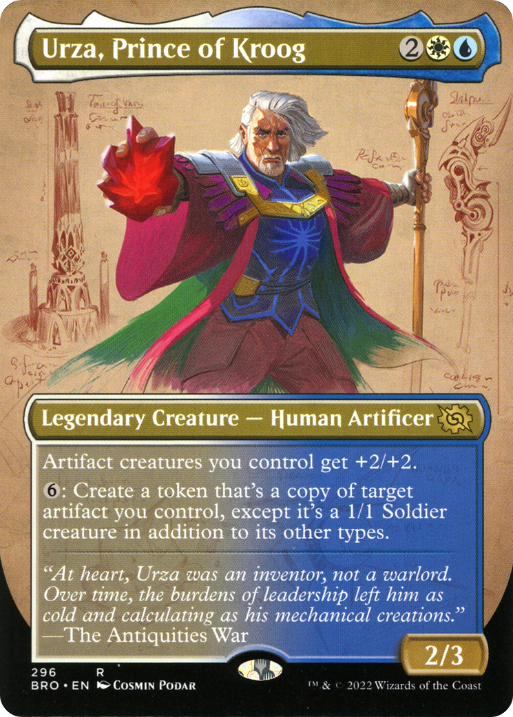 Urza, Prince of Kroog (BRO-296) - The Brothers' War (Borderless) Foil