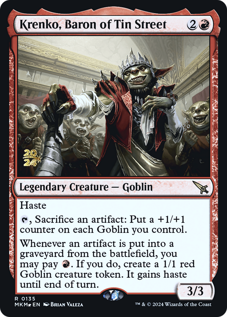 Krenko, Baron of Tin Street (PRE-135) - Murders at Karlov Manor Promos Foil