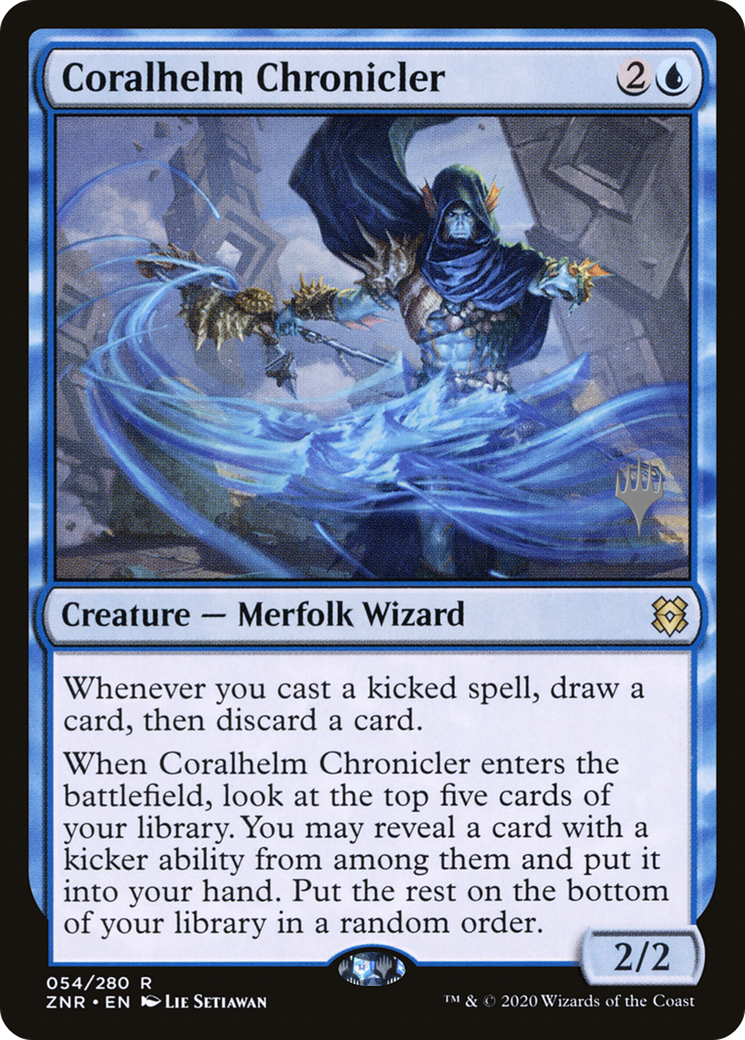 Coralhelm Chronicler (PPZNR-054) - Zendikar Rising Promos Foil