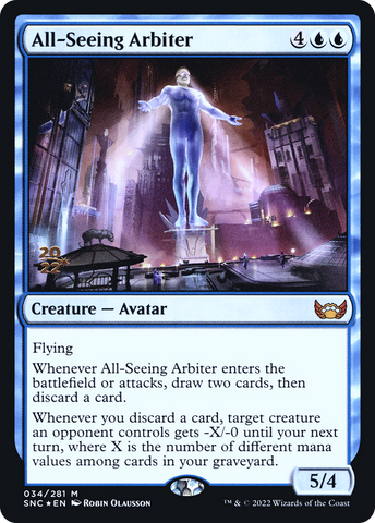All-Seeing Arbiter (PRE-34S) - Streets of New Capenna Promos Foil