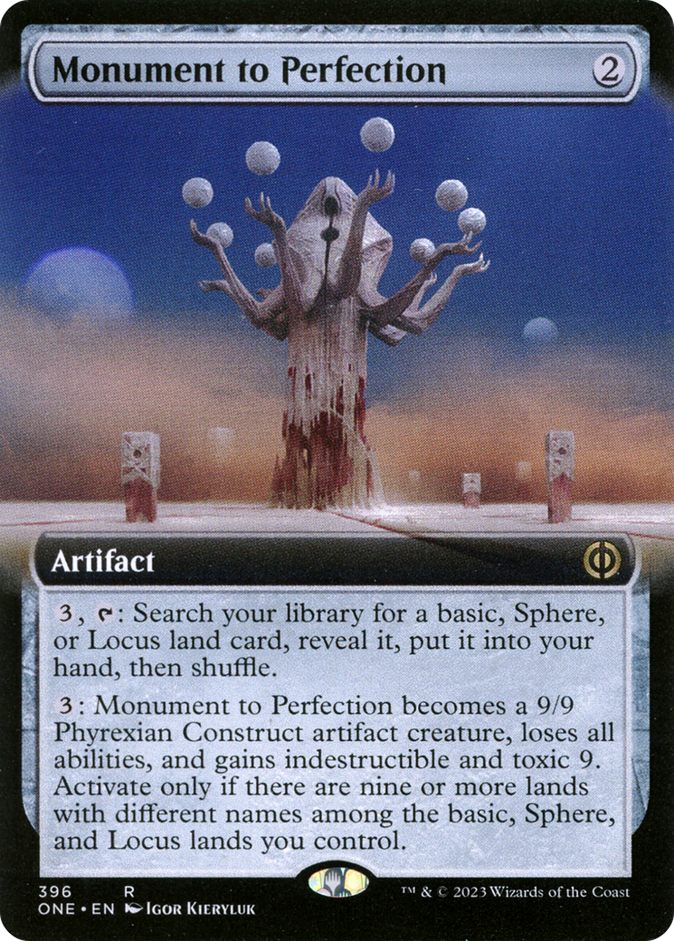 Monument to Perfection (ONE-396) - Phyrexia: All Will Be One: (Extended Art) Foil
