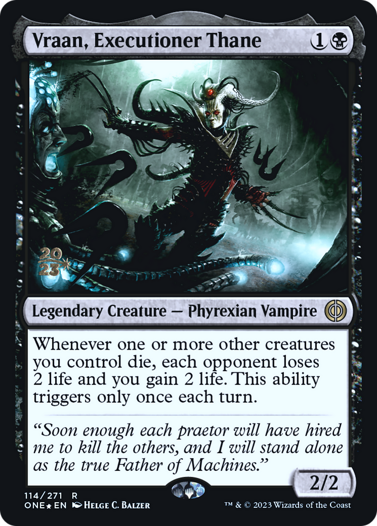 Vraan, Executioner Thane (PRE-114S) - Phyrexia: All Will Be One Promos Foil