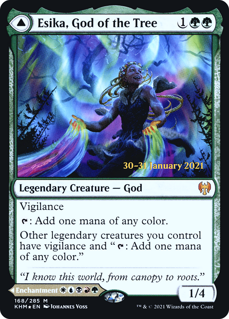 Esika, God of the Tree // The Prismatic Bridge (PRE-168) - Kaldheim Promos Foil