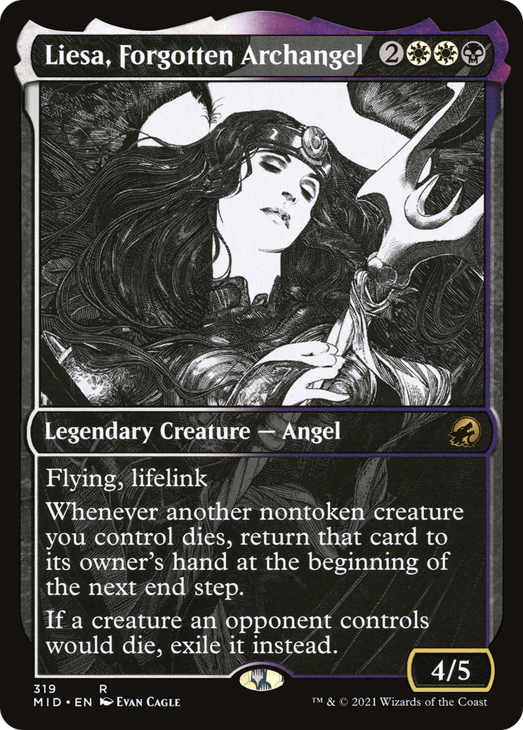 Liesa, Forgotten Archangel (MID-319) - Innistrad: Midnight Hunt: (Showcase) Foil
