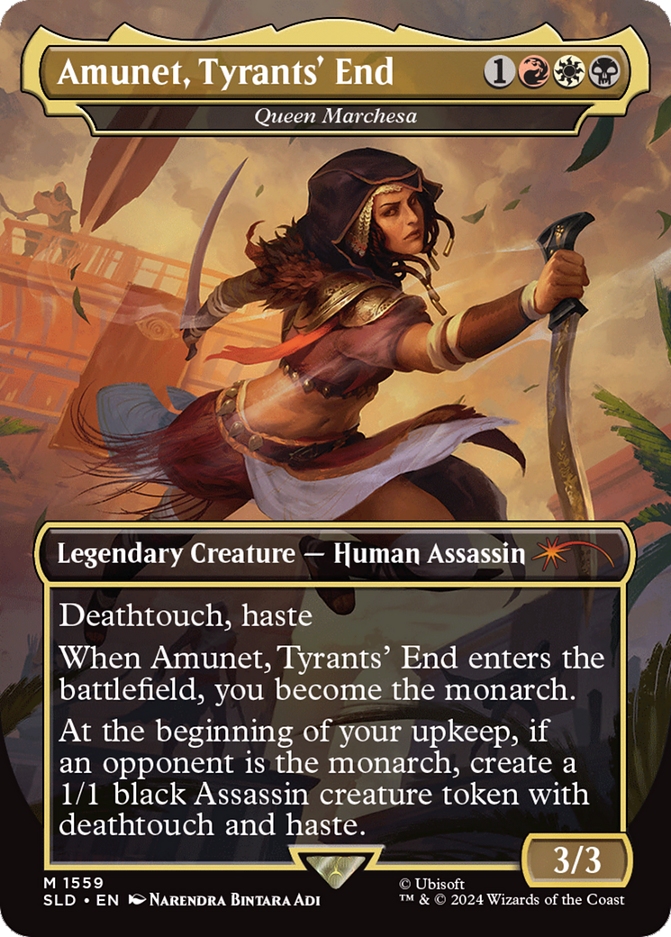 Queen Marchesa (SLD-1559) - Secret Lair Drop / Amunet, Tyrants' End (Borderless) Foil