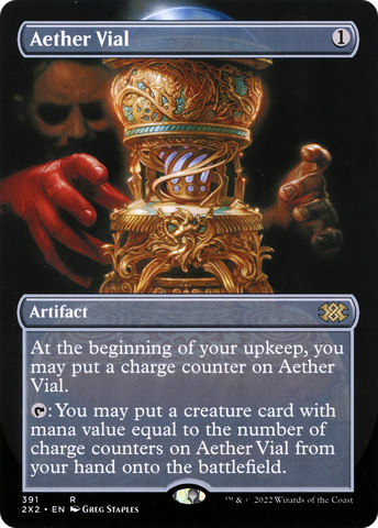 Aether Vial (2X2-391) - Double Masters 2022 (Borderless) Foil