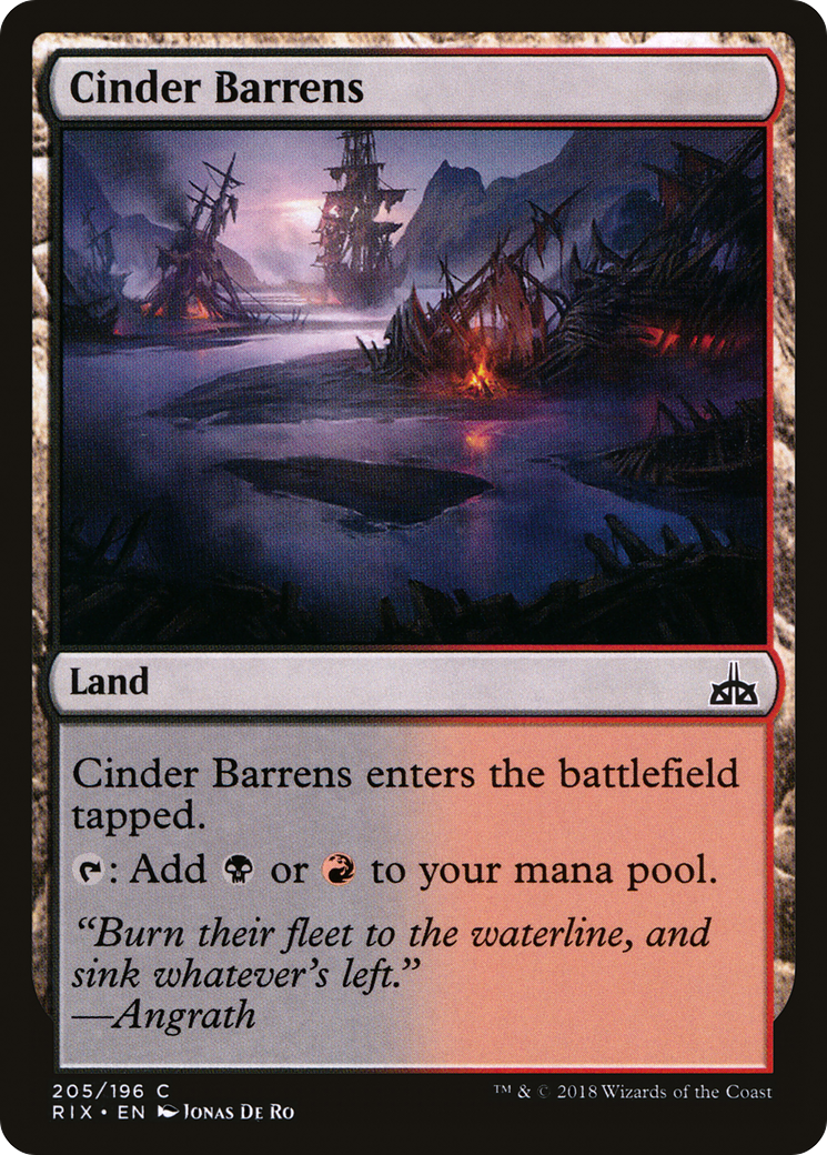 Cinder Barrens (RIX-205) - Rivals of Ixalan