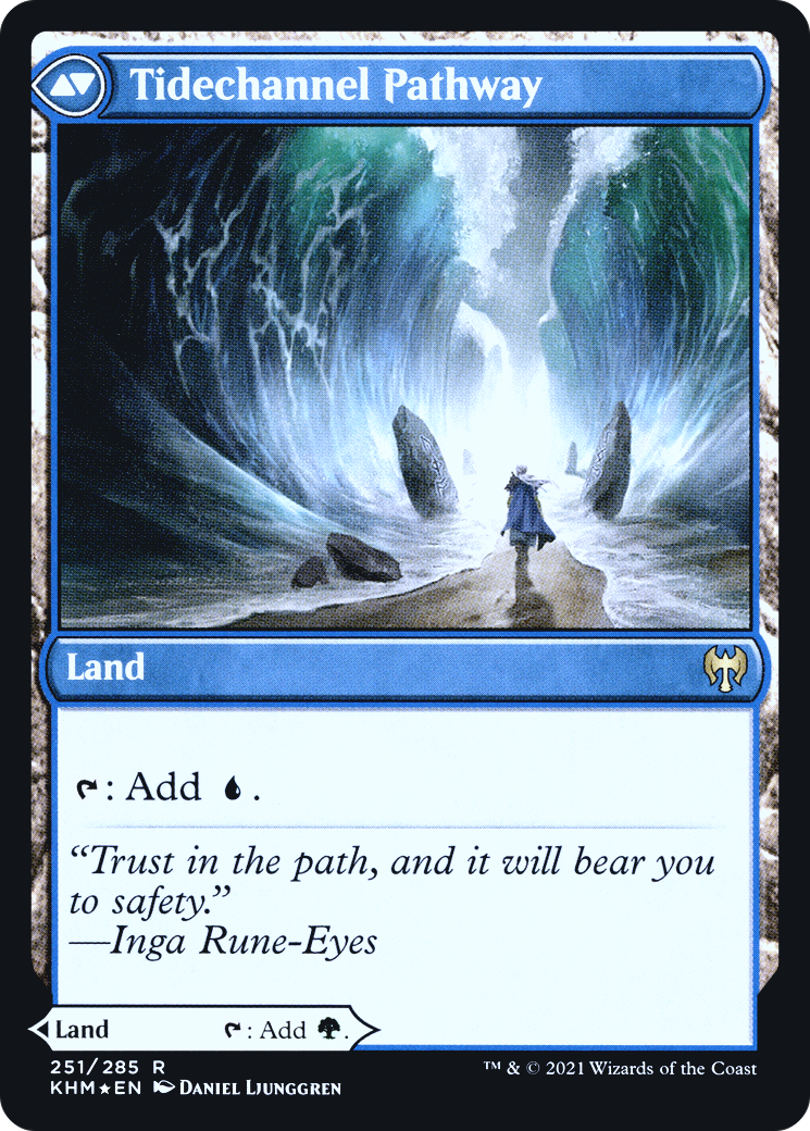 Barkchannel Pathway // Tidechannel Pathway (PRE-251) - Kaldheim Promos Foil