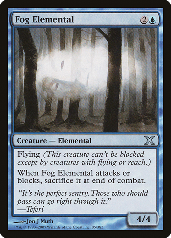 Fog Elemental (10E-085) - Tenth Edition
