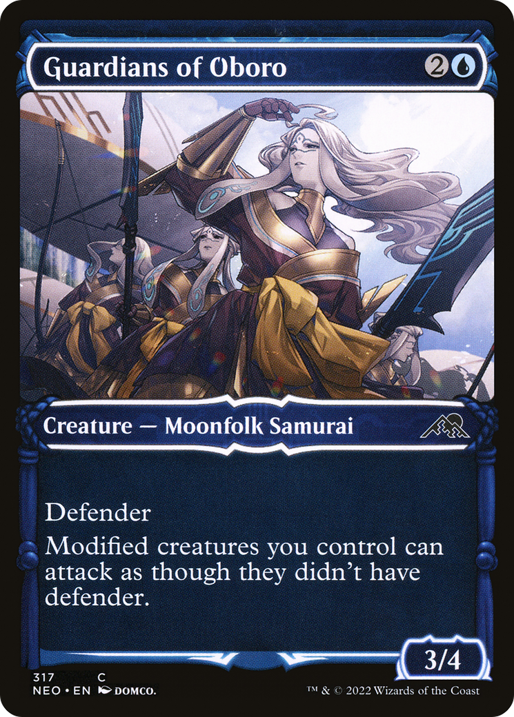 Guardians of Oboro (NEO-317) - Kamigawa: Neon Dynasty: (Showcase) Foil