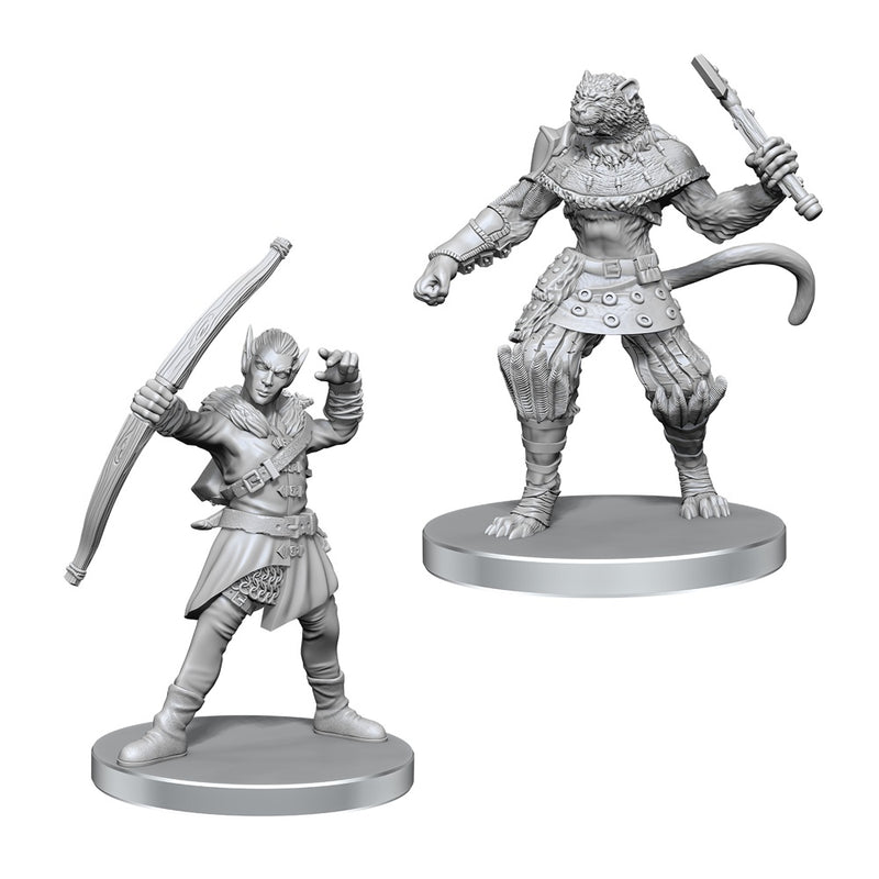 Pathfinder Battles Deep Cuts: Elf Hunter & Catfolk Bandit