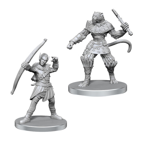 Pathfinder Battles Deep Cuts: Elf Hunter & Catfolk Bandit