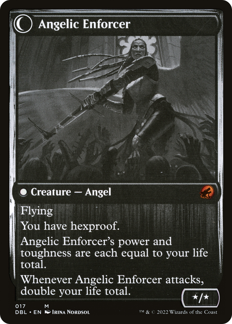Enduring Angel // Angelic Enforcer (DBL-017) - Innistrad: Double Feature: (Double Faced Transform) Foil