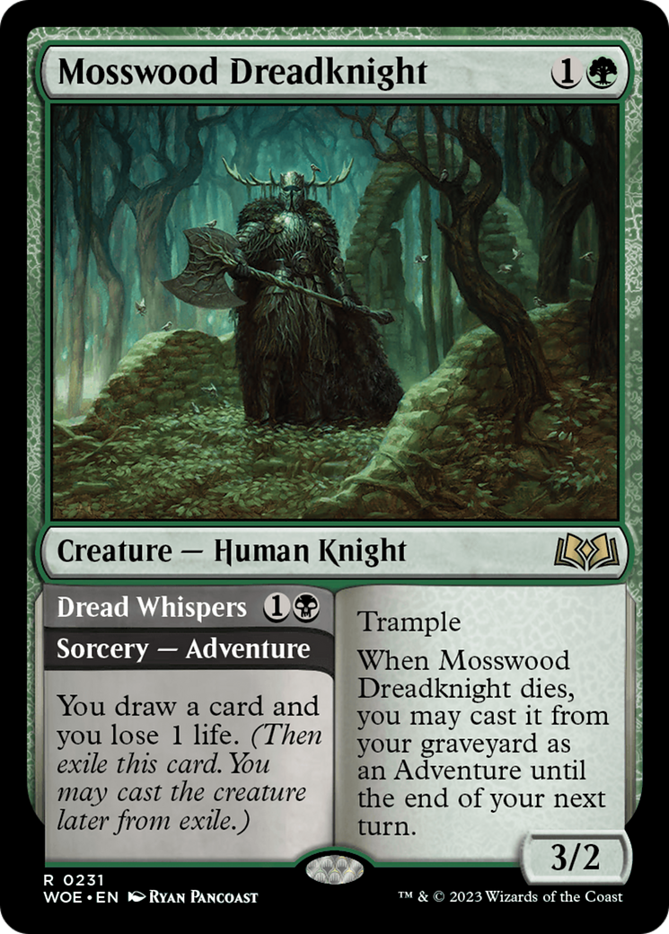 Mosswood Dreadknight // Dread Whispers (WOE-231) - Wilds of Eldraine