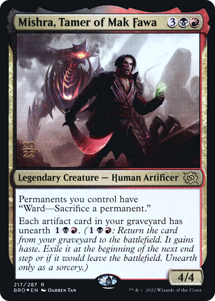 Mishra, Tamer of Mak Fawa (PRE-217S) - The Brothers' War Promos Foil