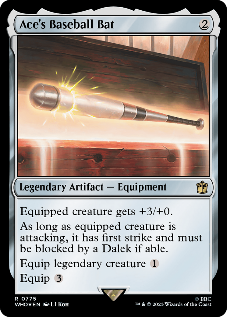 Ace's Baseball Bat (WHO-775) - Doctor Who Foil