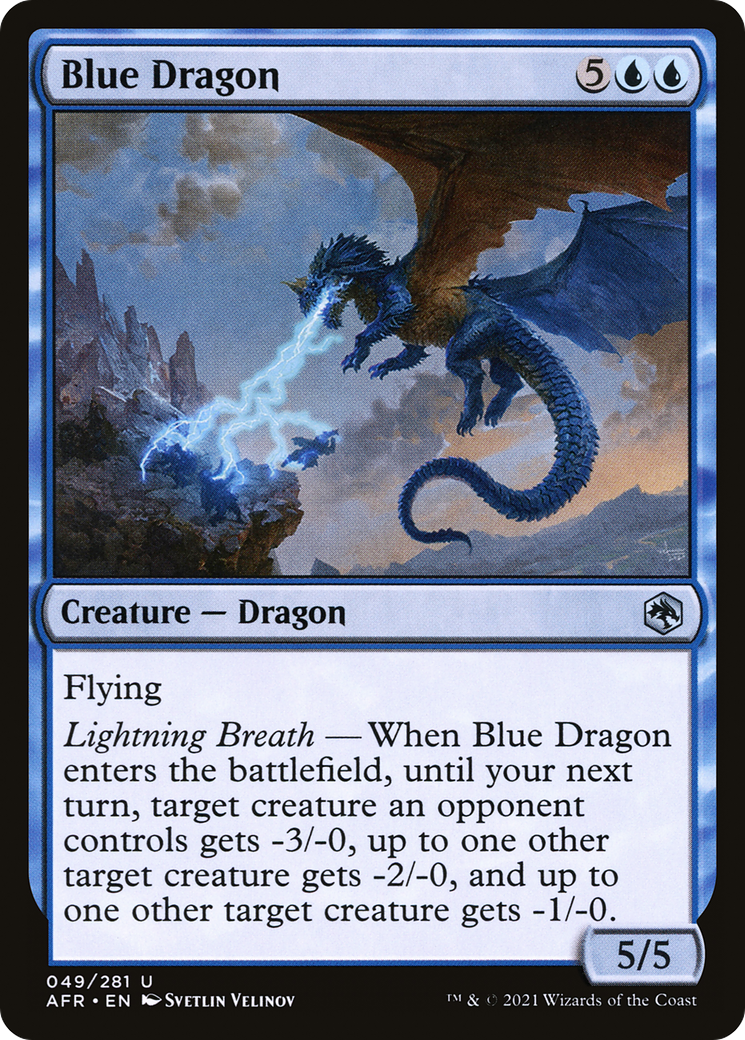 Blue Dragon (AFR-049) - Adventures in the Forgotten Realms Foil
