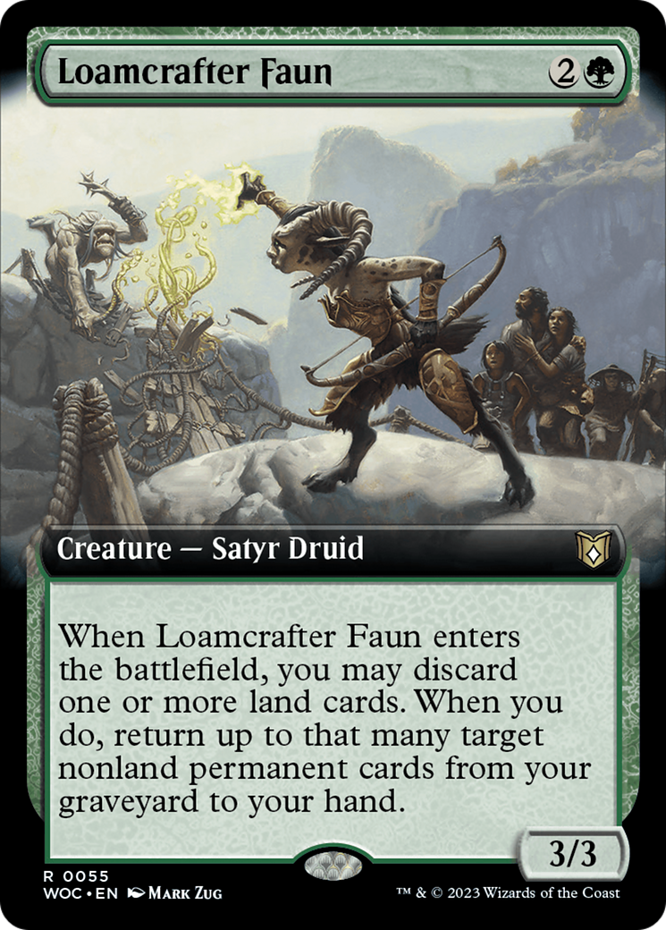 Loamcrafter Faun (WOC-055) - Wilds of Eldraine Commander: (Extended Art)