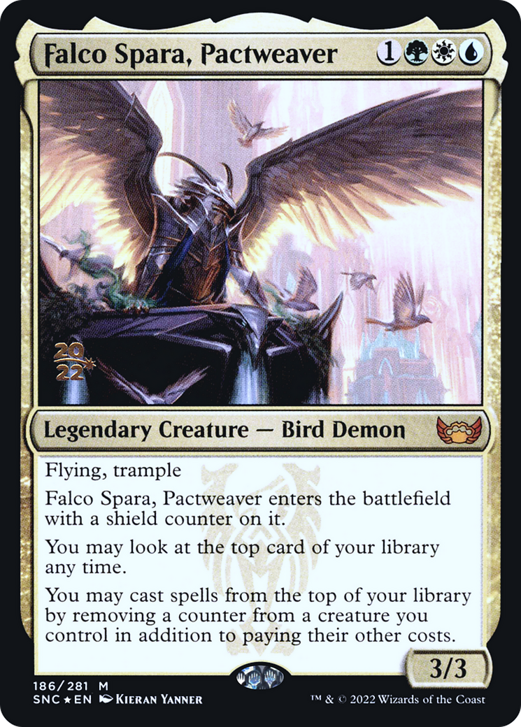 Falco Spara, Pactweaver (PRE-186S) - Streets of New Capenna Promos Foil