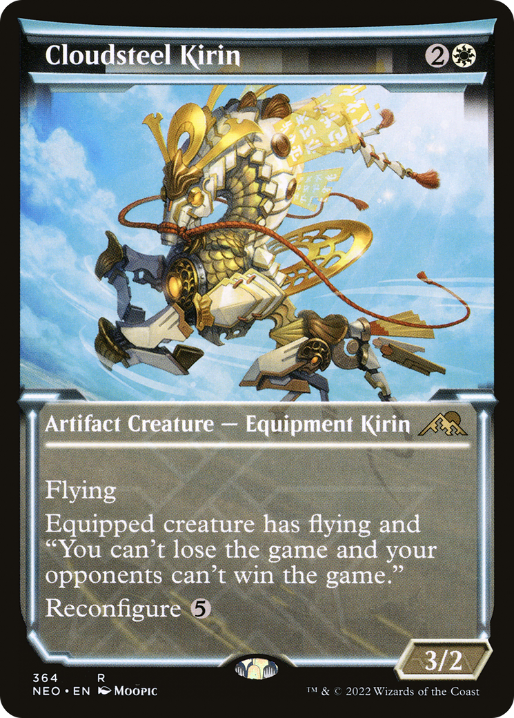 Cloudsteel Kirin (NEO-364) - Kamigawa: Neon Dynasty: (Showcase) Foil
