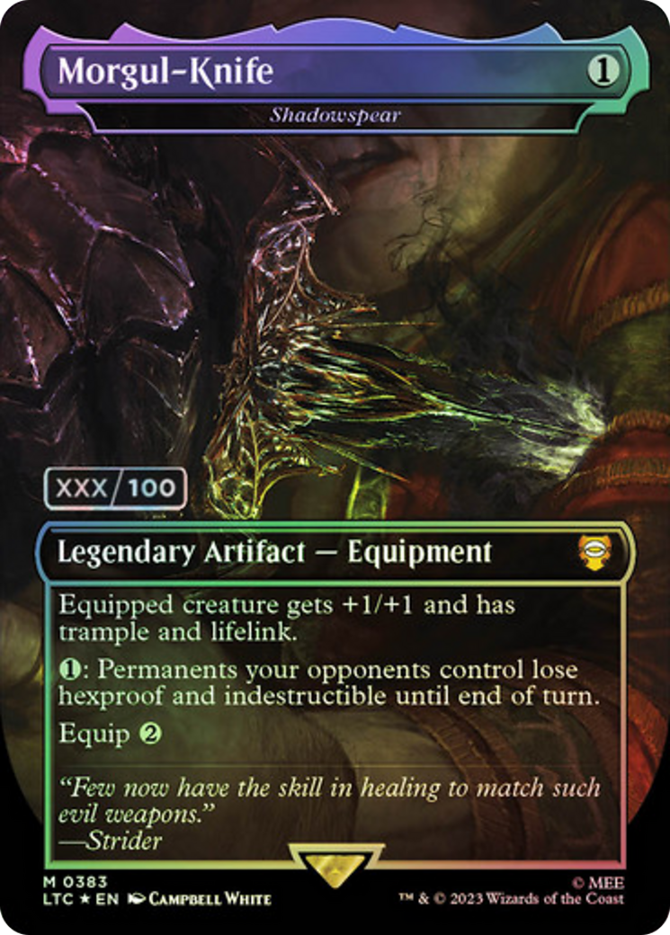 Shadowspear (LTC-383) - Tales of Middle-earth Commander / Murgul-Knife (Borderless) Foil