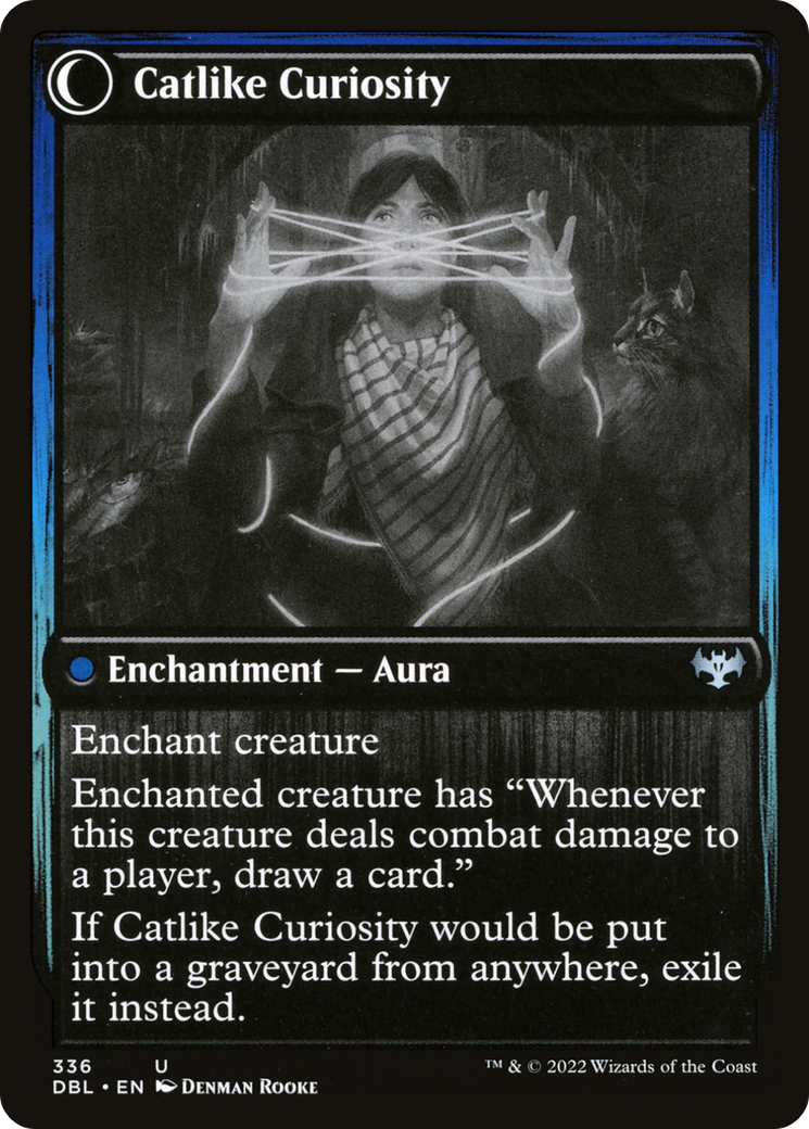 Mischievous Catgeist // Catlike Curiosity (DBL-336) - Innistrad: Double Feature: (Double Faced Transform)