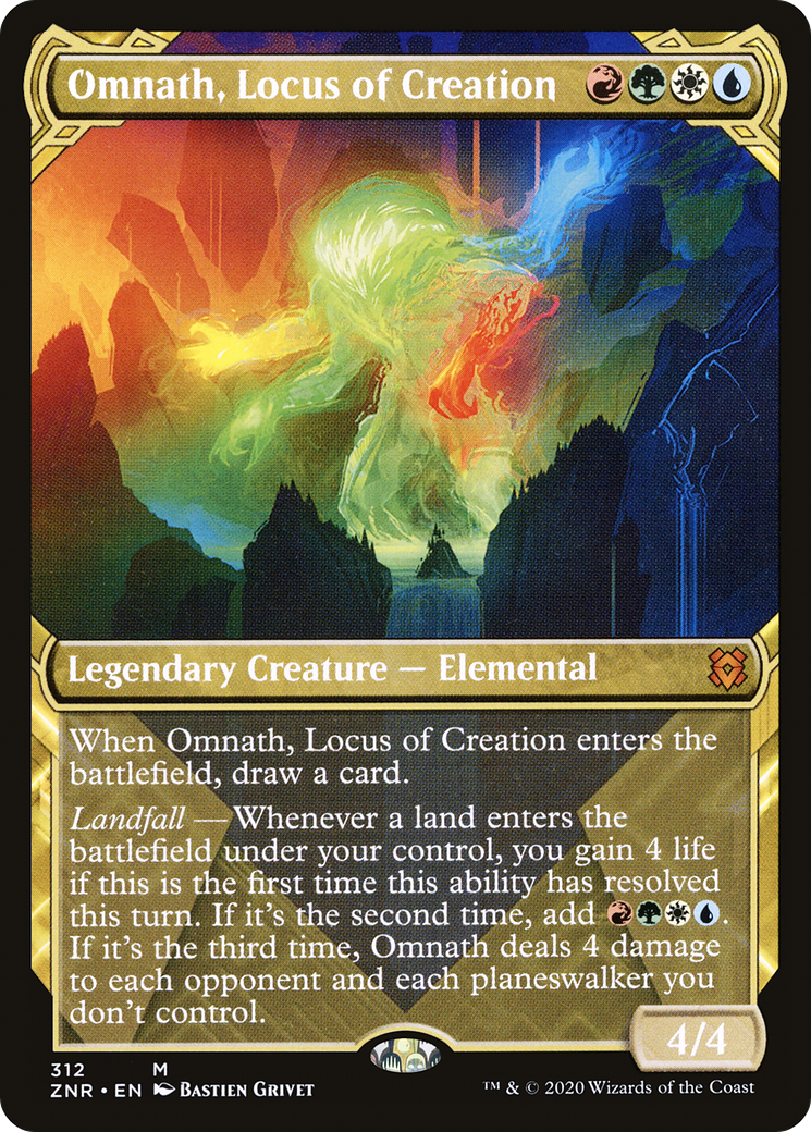 Omnath, Locus of Creation (ZNR-312) - Zendikar Rising: (Showcase)