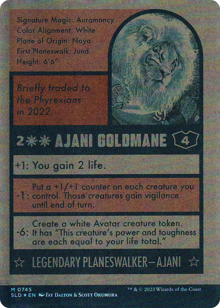 Ajani Goldmane // Ajani Goldmane (SLD-745) - Secret Lair Drop: (Full Art) (Borderless) Foil