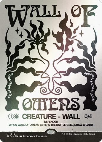 Wall of Omens (SLD-1518★) - Secret Lair Drop: (Showcase) (Borderless) Foil