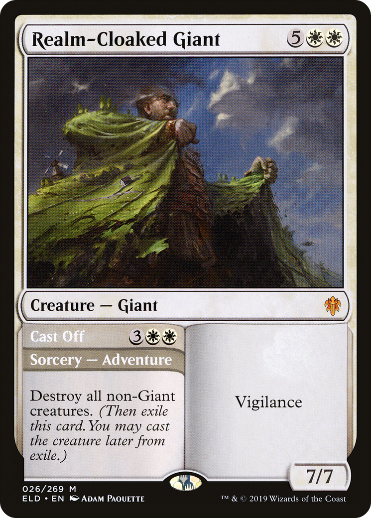 Realm-Cloaked Giant // Cast Off (ELD-026) - Throne of Eldraine Foil