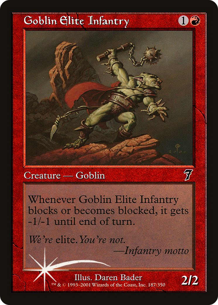 Goblin Elite Infantry (7ED-187★) - Seventh Edition Foil