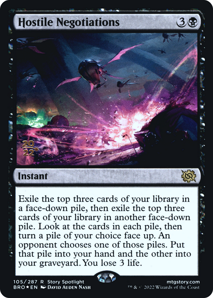 Hostile Negotiations (PRE-105S) - The Brothers' War Promos Foil